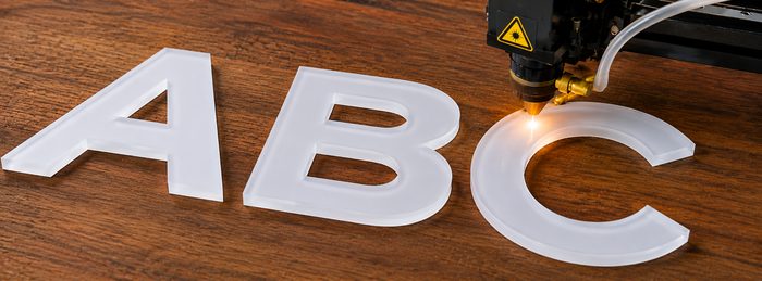 Laser Abc — laser cutting by Top1 Signs, Melbourne