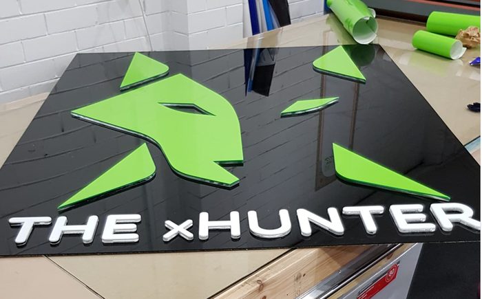 The X Hunter — laser cutting by Top1 Signs, Melbourne