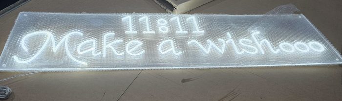 Neon Makea Wish — lightbox by Top1 Signs, Melbourne