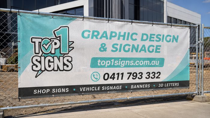 Fence Mesh — printing by Top1 Signs, Melbourne