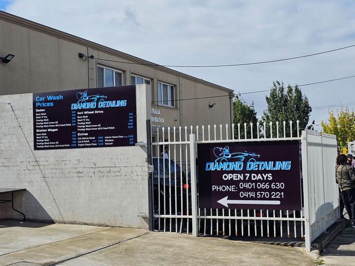 Car wash — Car wash & detailing, Broadmeadows by Top1 Signs, Melbourne