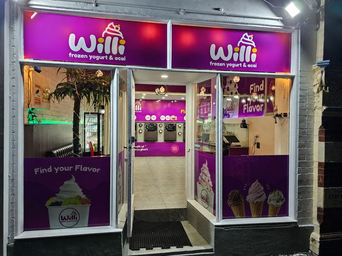 Willi Yoghurt — signage by Top1 Signs, Melbourne