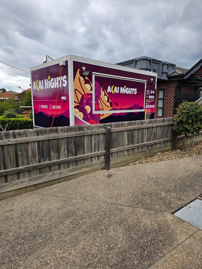 Acai Night Sideview — vehicle graphics by Top1 Signs, Melbourne