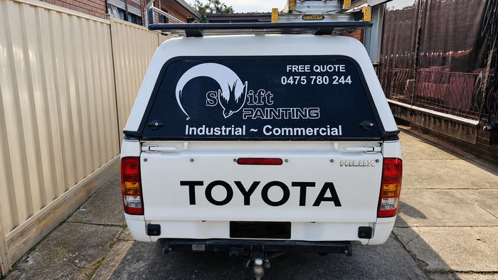 Swift Paint Ute Back — vehicle graphics by Top1 Signs, Melbourne