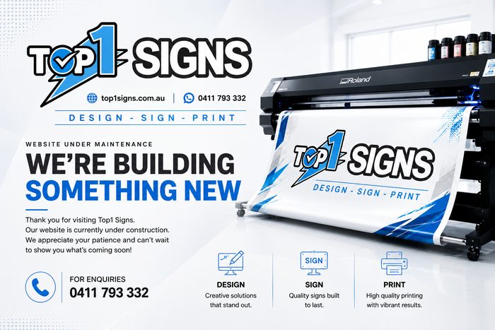 Maint Page — website by Top1 Signs, Melbourne